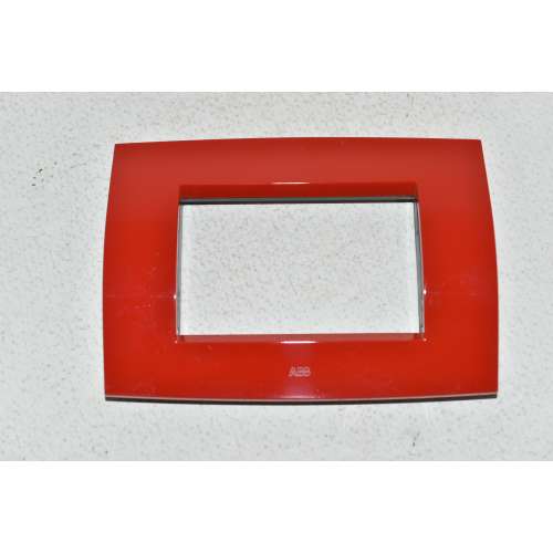 ABB ELOS 2CSE0320SFP Placca In Tecnopolimetro Rosso ABB 3 Moduli