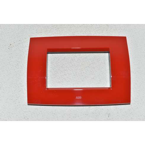 ABB ELOS 2CSE0320SFP Placca In Tecnopolimetro Rosso ABB 3 Moduli