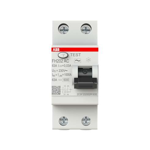 Interruttore Differenziale ABB FH202 AC-63/0,03 2P 63A 30mA Type AC