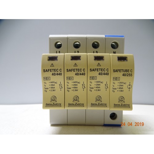 ISKRA SAFETEC CR 160/440 (3+1) Sistema Antifulmine 3P+N-Imax 40kA Uc 440Vac