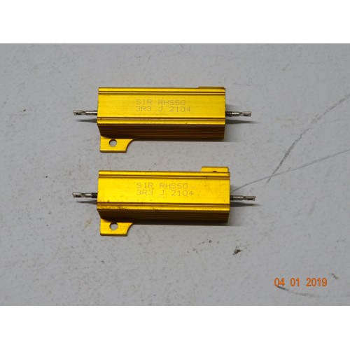 ARMOURED RESISTOR OF 3.3 OHMS 50 WATTS 2 PIECES