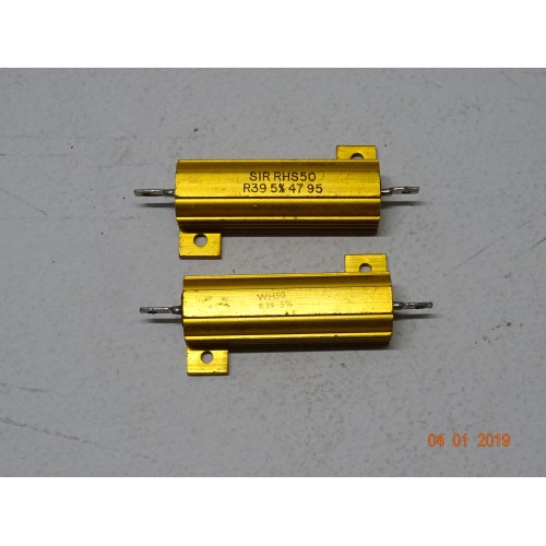 RESISTENZA CORAZZATA 0,39 OHM 50 WATT 2 PEZZI