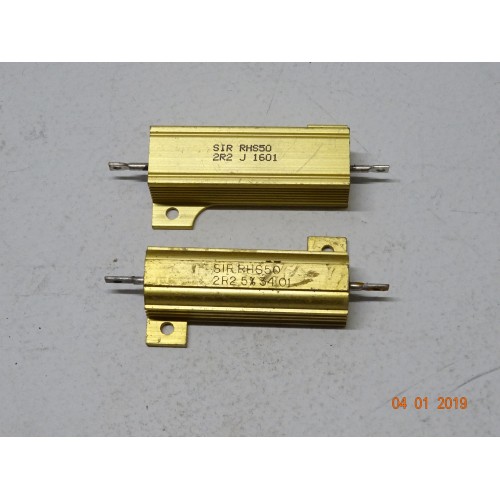 RESISTENZA CORAZZATA 2,2 OHM 50 WATT 2 PEZZI