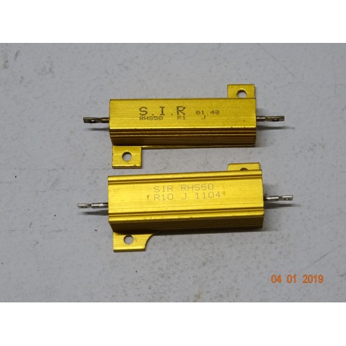 ARMOURED RESISTOR OF 0.1 OHM 50 WATT 2 PIECES