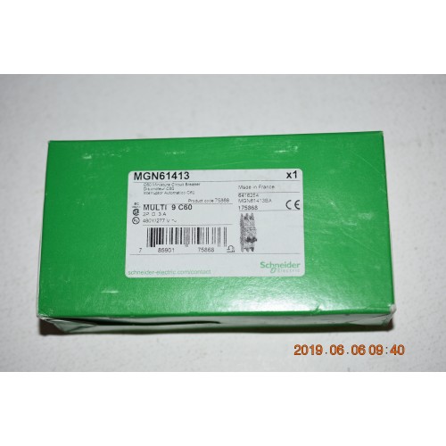 MGN61413 Multi 9 -C60 UL489-MCB-2P-3A -DCurve-480Y/277V-10kA-ring term