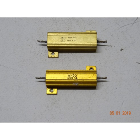 RESISTENZA CORAZZATA 6,8 OHM 50 WATT 2 PEZZI