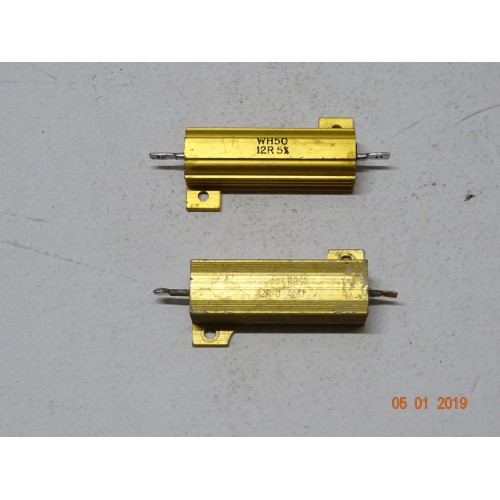 RESISTENZA CORAZZATA 12 OHM 50 WATT 2 PEZZI