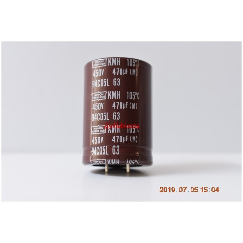 Condensatore Elettrolitico NIPPON 470uF 450Volt 105°35x50x10mm QTY:2 PEZZI (CG4)