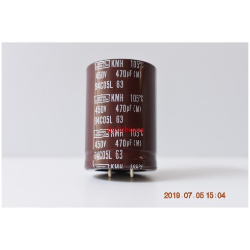 Condensatore Elettrolitico NIPPON 470uF 450Volt 105°35x50x10mm QTY:2 PEZZI (CG4)
