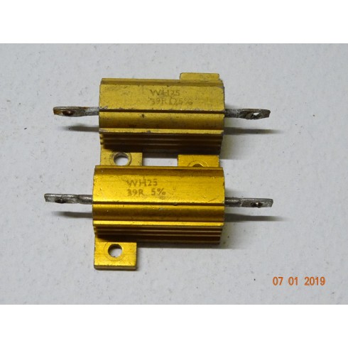 RESISTENZA CORAZZATA 39 OHM 25 WATT 2 PEZZI