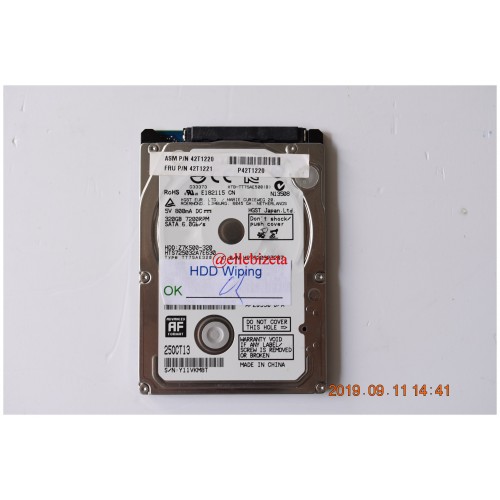 Z7K500 HITACHI HDD 320 GB 7200 RPM SATA  3,5"Z12A99VT-1556-IB2